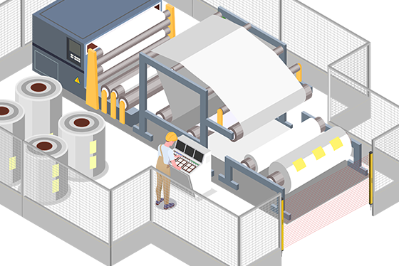 Access protection for continuous winding machines