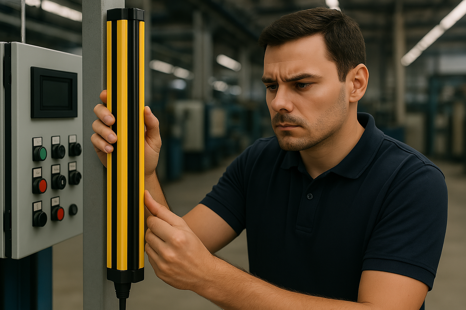 Safety light curtain laser alignment tool