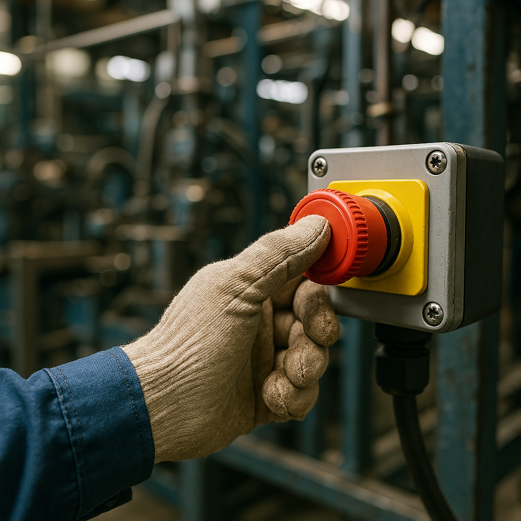 Safety Relay for Emergency Stop Button
