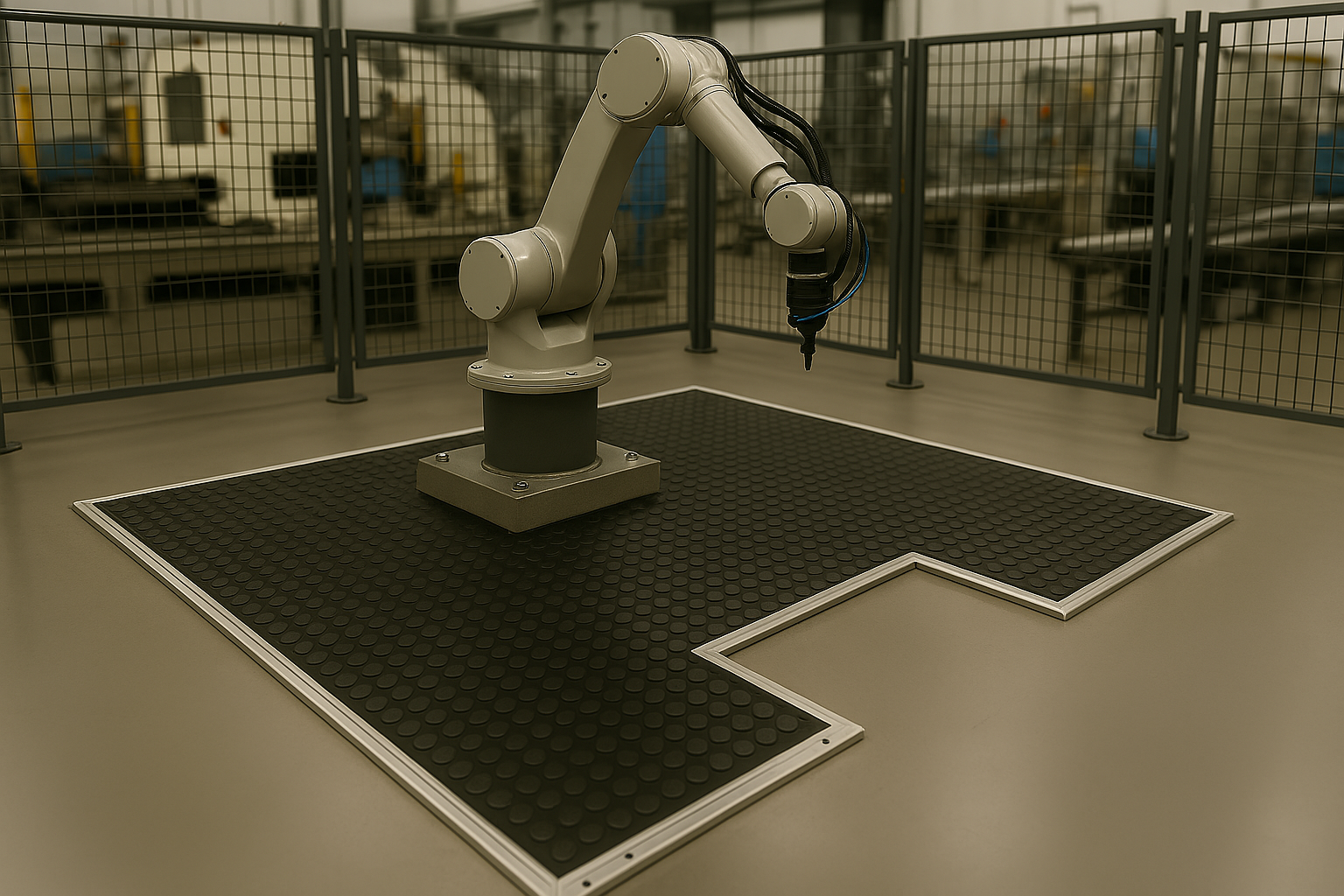 Industrial Safety Mats for Robotic Arm