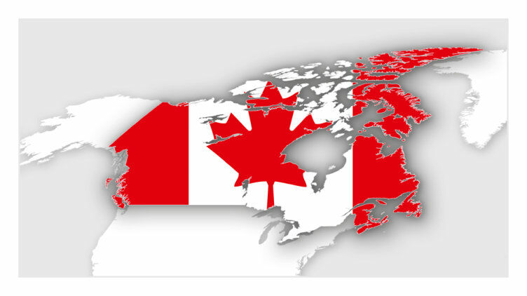 Map of Canada showing national machinery safety standards governed by CSA.