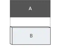 Measurement by comparing the height difference between the gauge block and the target object.