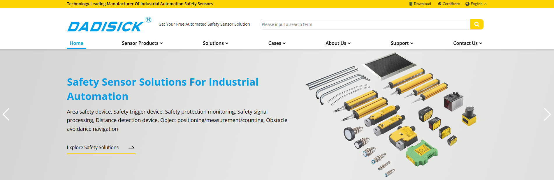 DADISICK's website homepage