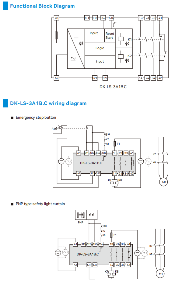 Safety Relay Wiring Method with Dual-Channel Emergency Stop Button Input