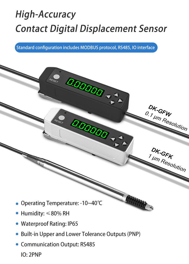 DK-GFW Series Digital Contact Inductive Displacement Sensor