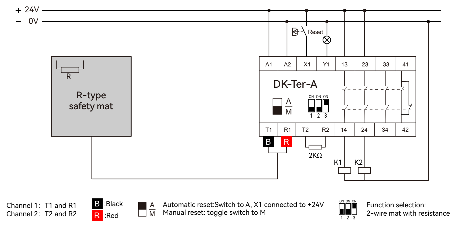 Sensing Output - R/K Series Combination Of Safety Mats