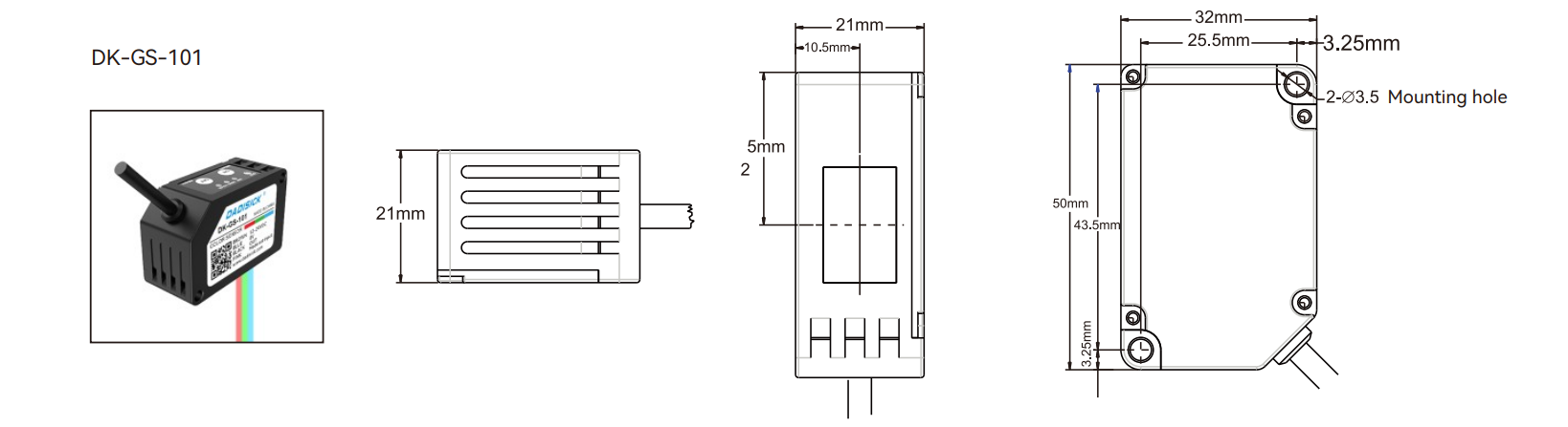 Color Sensor Dimensions