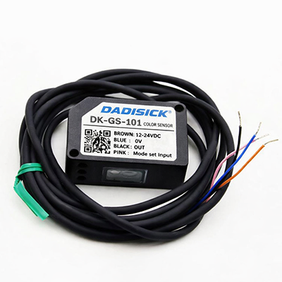 DK-GS-101 RGB Tri-Color Light Source Color Mark Sensor, detection range 2–3× longer than comparable products