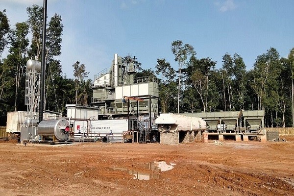 Se ha erigido una planta mezcladora de asfalto de 160 t/h en Liberia