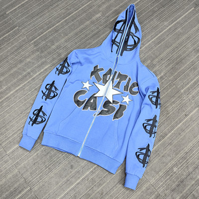 custom mens zip up hoodies with screen printing  | mens hoodie supplier Support OEM and ODM.