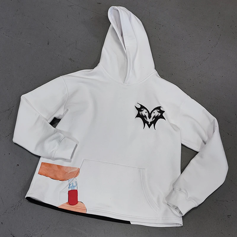 Weiße Kapuzenpullover für Herren