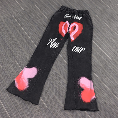 custom mens black tracksuit with screen printing supplier China | hip hop clothing manufacturers