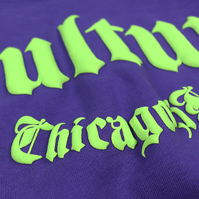 custom purple tracksuit mens with puff printing manufacturer  | tracksuit wholesale suppliers