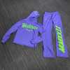 custom purple tracksuit mens with puff printing manufacturer  | tracksuit wholesale suppliers