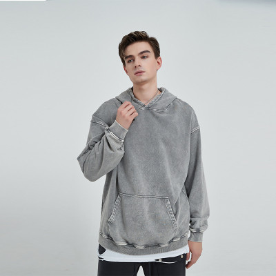 custom blue tracksuit mens with stone wash factory  | hip hop clothing manufacturers