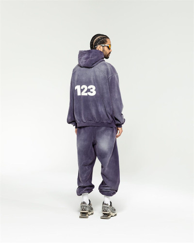 custom tracksuit men with acid wash supplier in China  | men's wholesale clothing china