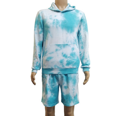 custom men polo sweat suit with tie-dye | hip hop clothing manufacturers