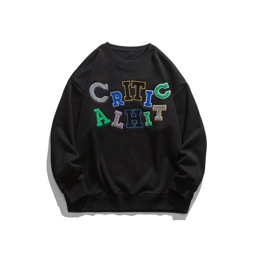custom vintage sweatshirts men with chenille embroidery supplier |  sweatshirts wholesale suppliers