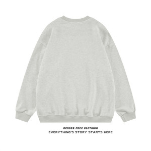 custom mens black crew neck sweatshirt with patch embroidery vendor | men's clothing wholesale