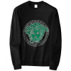 wholesale custom graphic sweatshirts for men with flocking vendor | hip hop clothing manufacturers