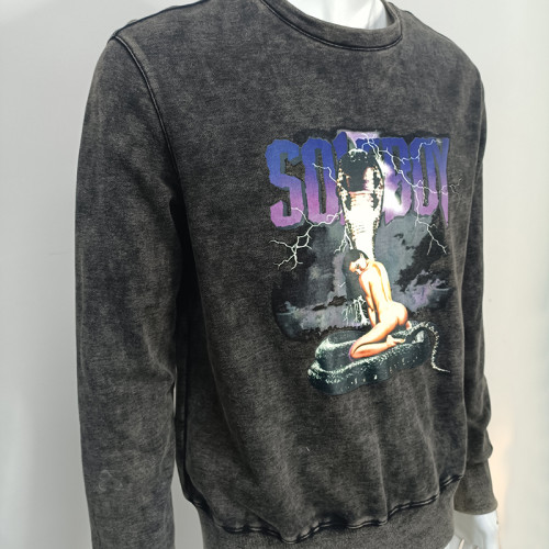 Großhandel benutzerdefinierte Grafik-Sweatshirts für Herren mit Digitaldruckfabrik | Großhändler für Herrenbekleidung