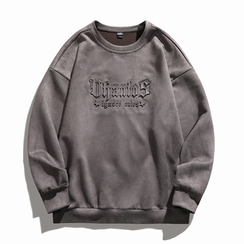 Großhandelslieferant für maßgeschneiderte Herren-Sweatshirts mit Rundhalsausschnitt und Prägung | Hersteller von Hip-Hop-Bekleidung