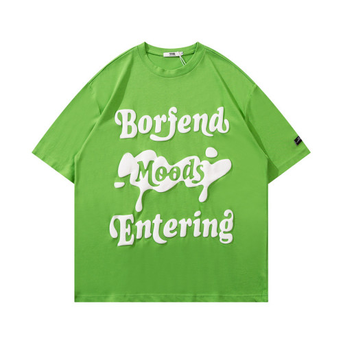 wholesale custom white t shirt for men with puff printing vendor | t shirt manufacturer