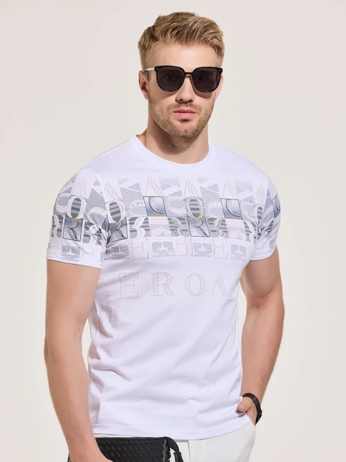 individuelle weiße Grafik-T-Shirts für Herren mit Strasssteinen Hersteller | T-Shirt-Hersteller