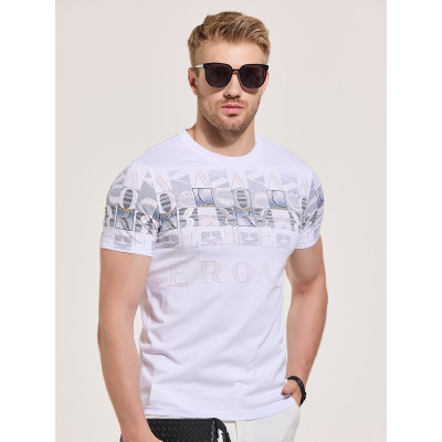custom white graphic tees mens with rhinestones manufacturer | T shirt manufacturers