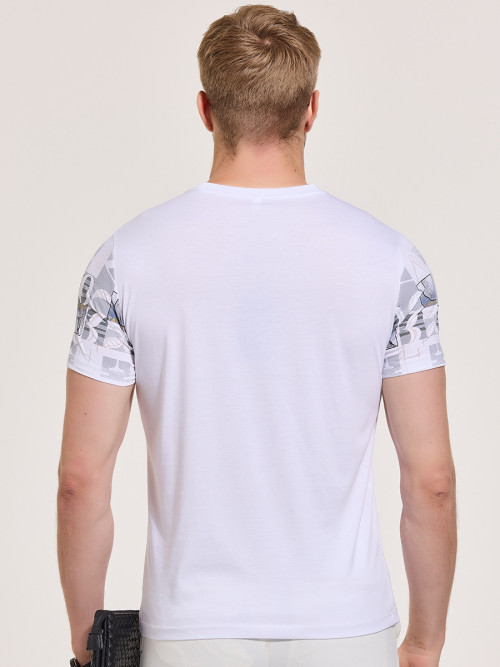 individuelle weiße Grafik-T-Shirts für Herren mit Strasssteinen Hersteller | T-Shirt-Hersteller
