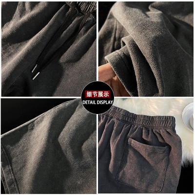 custom graphic mens shorts with acid wash manufacturer | mens shorts supplier Support OEM and ODM