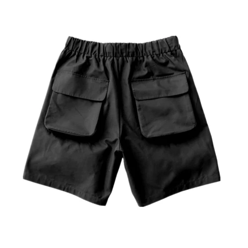 Schwarze Herren-Cargoshorts mit mehreren Taschen | Lieferant von Herrenshorts. Unterstützt OEM und ODM