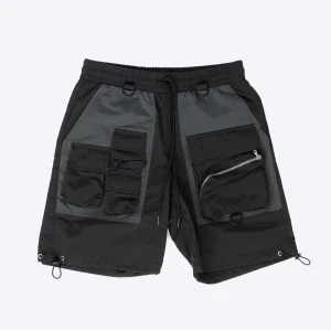 Großhandelsanbieter für maßgeschneiderte graue Herrenshorts mit mehreren Taschen | Hersteller von Hip-Hop-Bekleidung