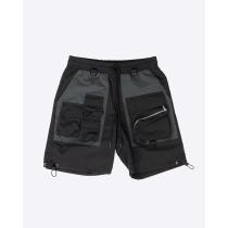 wholesale custom mens grey shorts with multi-pocket vendor | hip hop clothing manufacturers