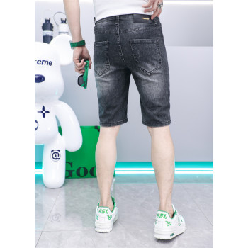 wholesale custom mens tight shorts with denim fabric vendor  | clothes factory in china