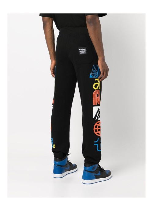 custom black pants mens with puff printing manufacturer  | china wholesale clothing suppliers