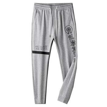 custom mens high waisted pants with silicone printing supplier  | hip hop clothing manufacturers