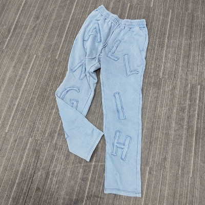 custom fleece pants for men with patch embroidery supplier | clothing manufacturers for startups