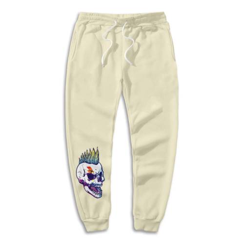 wholesale custom off white pants mens with heat transfer printing | men's clothing manufacturers
