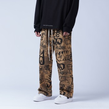 wholesale custom mens baggy pants with tie-dye manufacturer | mens sweatpants supplier