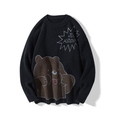 wholesale custom mens black sweater with pattern manufacturer | mens sweaters supplier