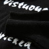 Großhandel benutzerdefinierter schwarzer Herrenpullover mit weißen Buchstaben | Hersteller von Hip-Hop-Bekleidung