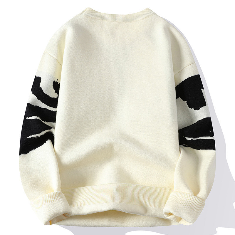 men cream sweater with