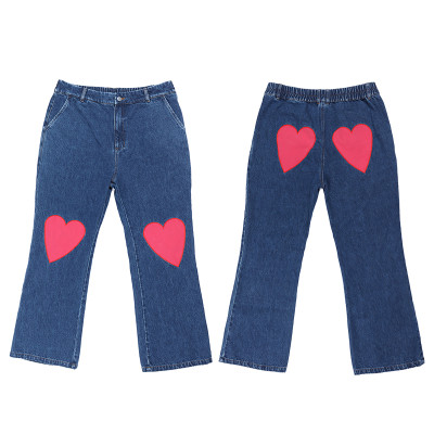 jeans évasés personnalisés pour hommes avec fournisseur de broderie patch | Fournisseur de jeans pour hommes Support OEM et ODM