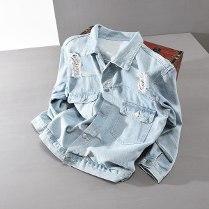veste en jean à franges personnalisée pour hommes usine | fournisseur de vestes en denim pour hommes Support OEM et ODM