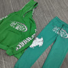 wholesale custom green tracksuit mens with screen printing | men's clothing wholesale