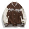 wholesale mens brown varsity jacket in stock vendor | men's clothing wholesalers