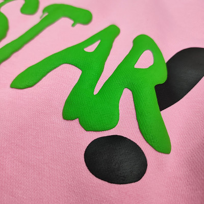 custom cropped mens hoodie with puff printing | mens clothing manufacturers