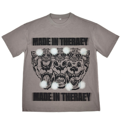 maßgeschneidertes braunes Herren-T-Shirt mit Digitaldruck-Lieferant | Hemdenhersteller