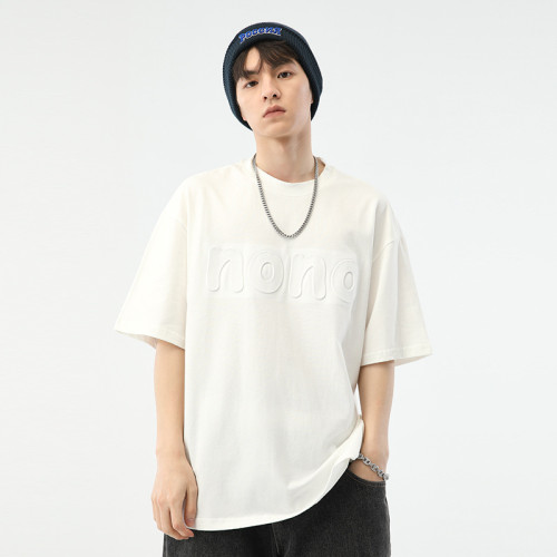 mens white tank tops with embossing factory | mens tank tops supplier Support OEM and ODM